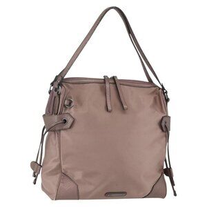 Authentic BURBERRY Shoulder Bag Nylon Pink Silver